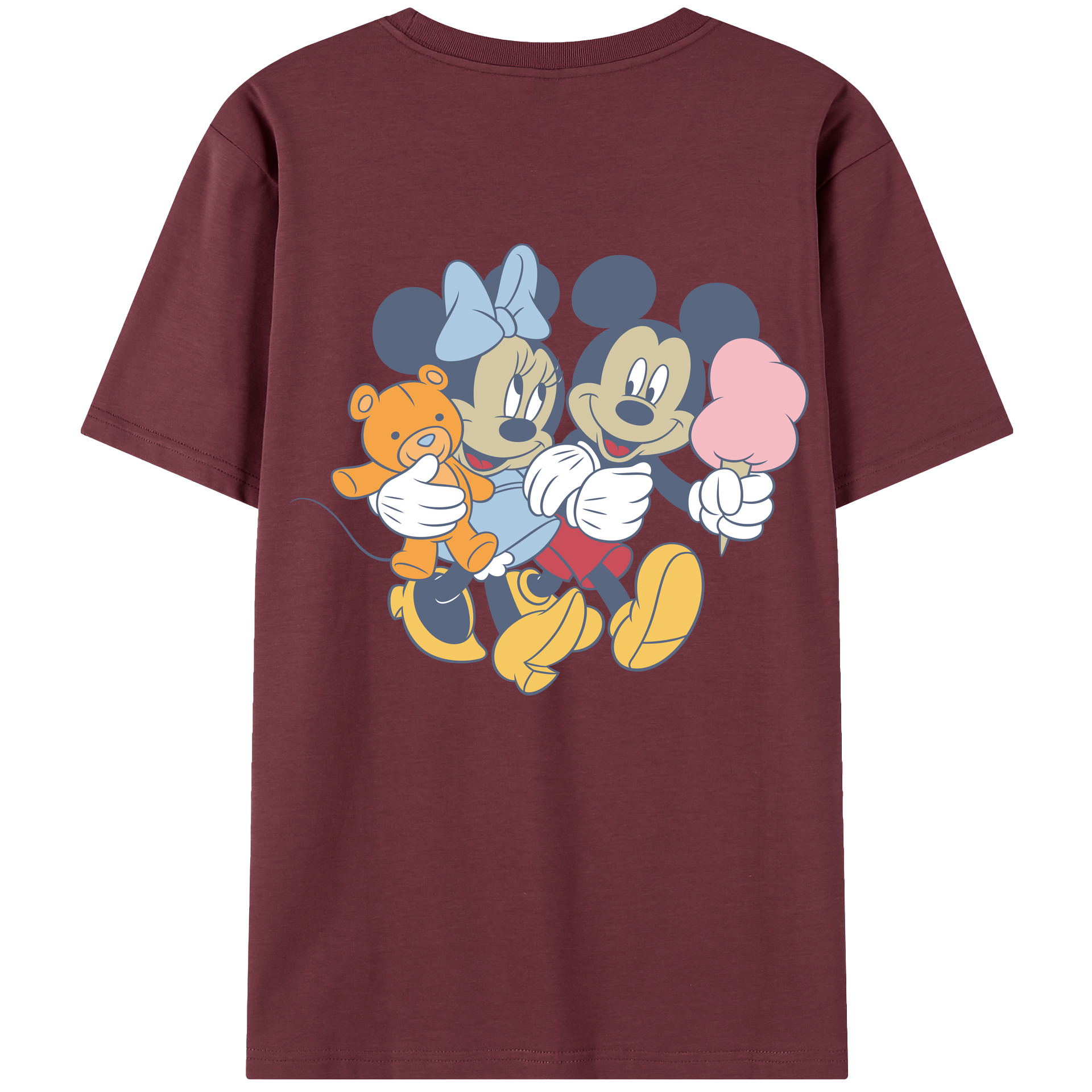 （画像用） ミッキーマウス Mickey Mouse 綿100％半袖Tシャツ（背面プリント）